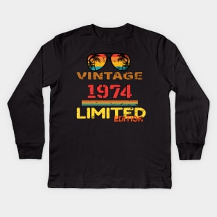 Retro Vintage 1974 limited Edition Kids Long Sleeve T-Shirt